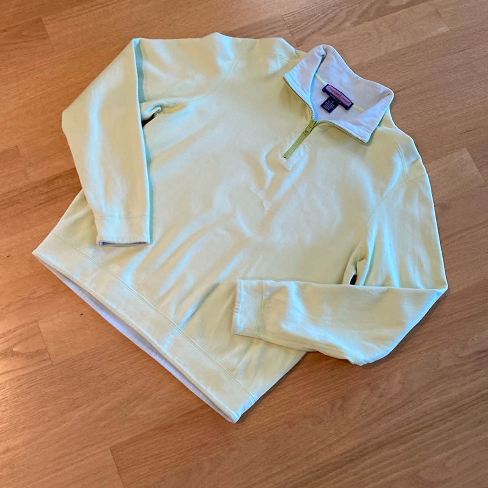 ❌SOLD tan VINEYARD VINES small reversible pullover sweatshirt - Picture 1 of 4